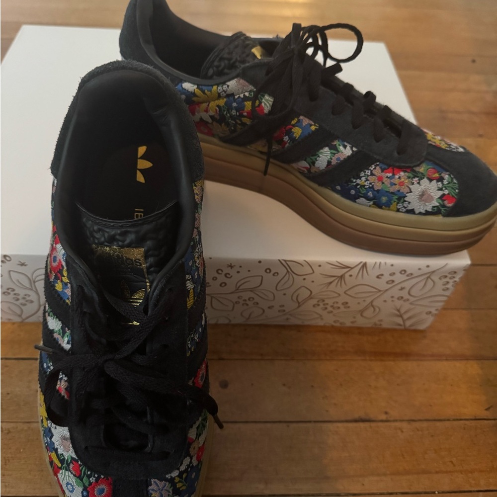 Adidas X Liberty London Women's Floral Sneakers - Black and Multicolor